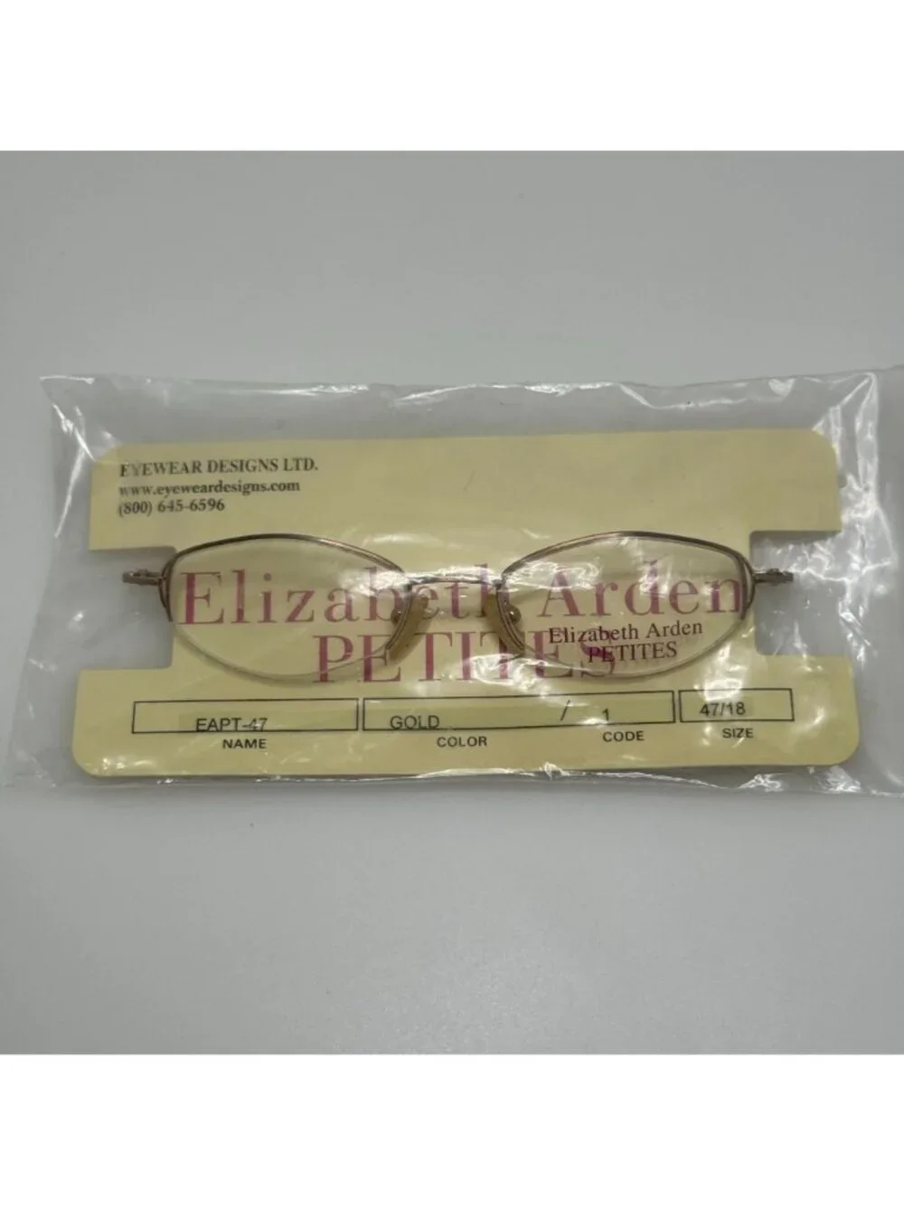 Elizabeth Arden EA PT47-1 Gold Eyeglasses Eye Glasses Frames 47-18-135